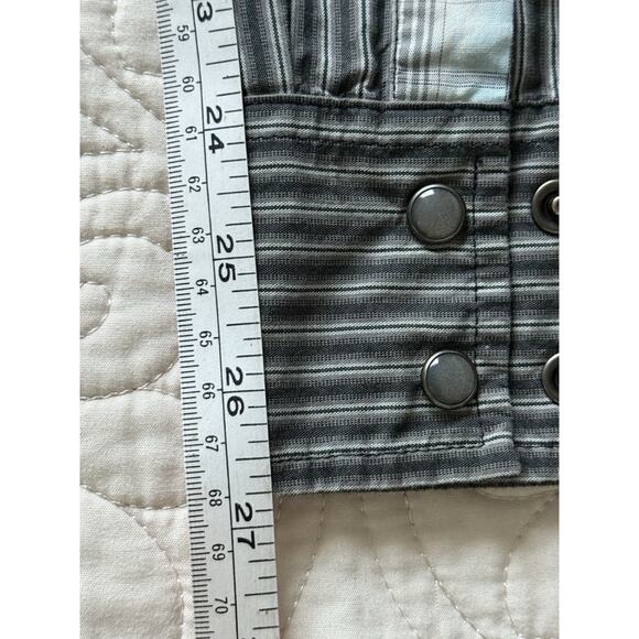 CINCH Men's Western Modern Fit Pearl Snap Long Sleeve Shirt Gray Stripe Sz L EUC - Picture 15 of 15